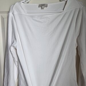 LOFT Women's White Long Sleeve Top